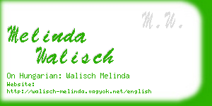 melinda walisch business card